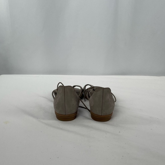 Paul Green Lace Up Leather Sandals in Smoke Truffle Metallic Size 6.5 or PG 5 - Picture 4 of 6